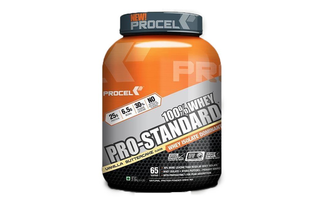 Procel 100% Whey Pro-Standard Vanilla Buttercake Flavor   Plastic Jar  2 kilogram
